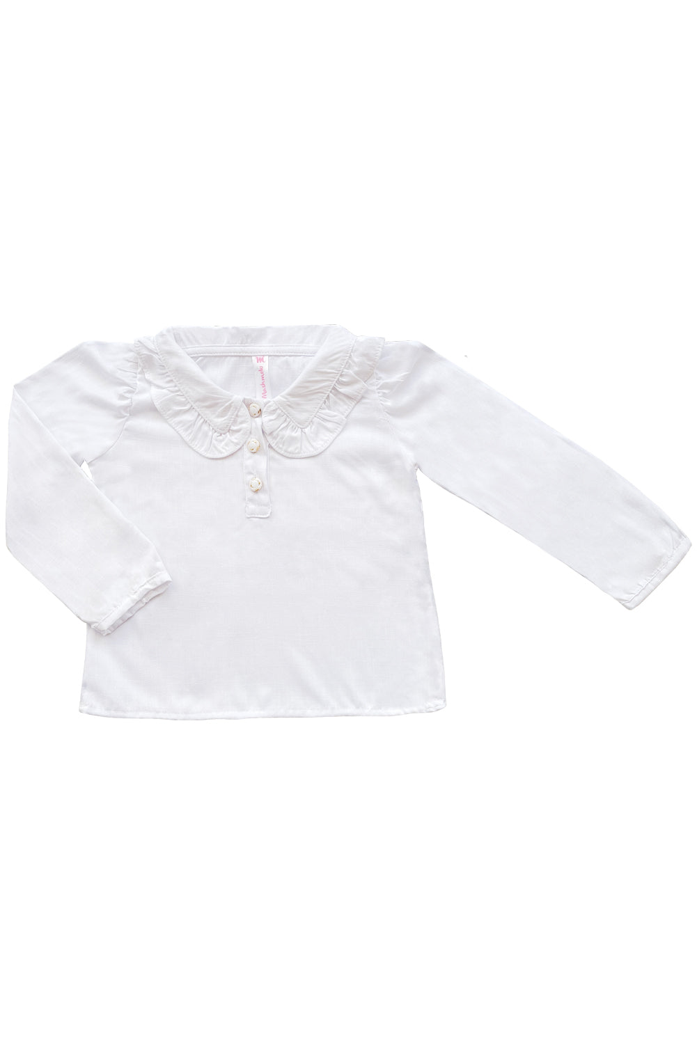 Blusa en lino con cuello bebé