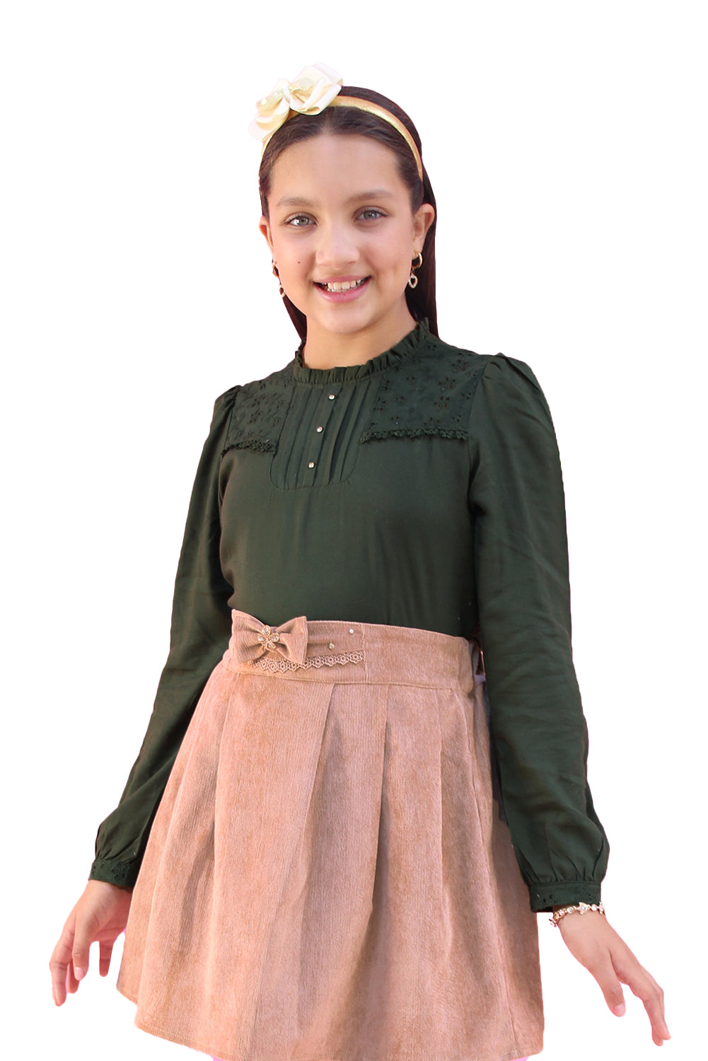 Blusa en rayón con brodery