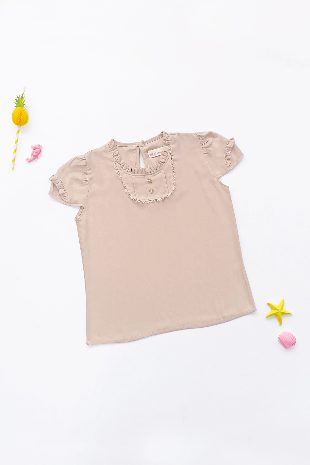 Blusa para Niña en Lino Color Entero