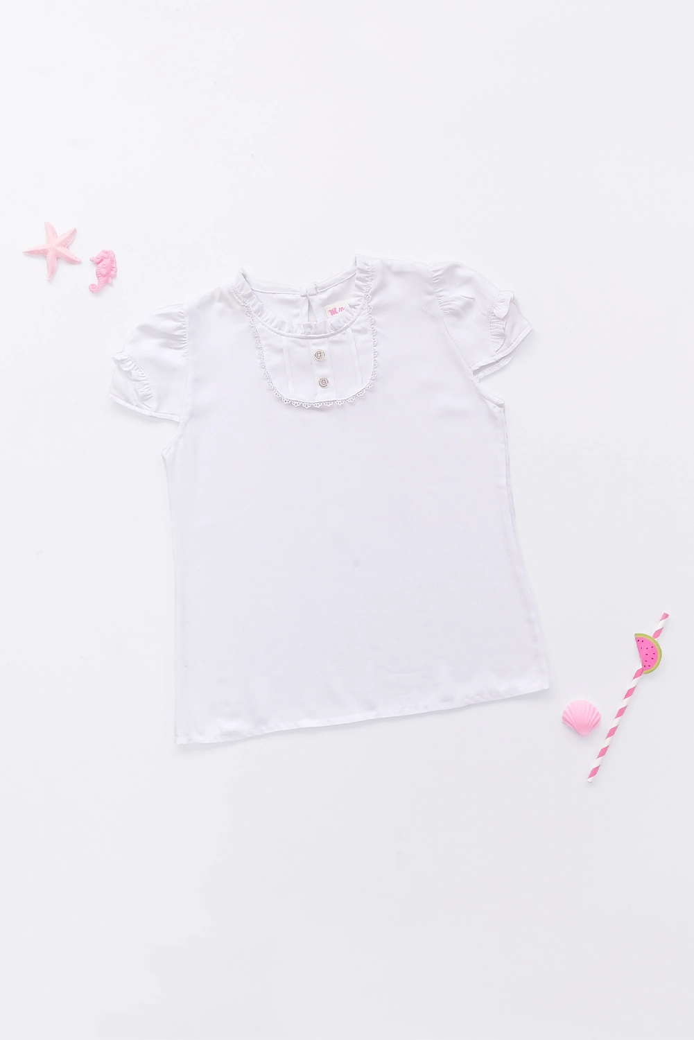 Blusa para Niña en Lino Color Entero