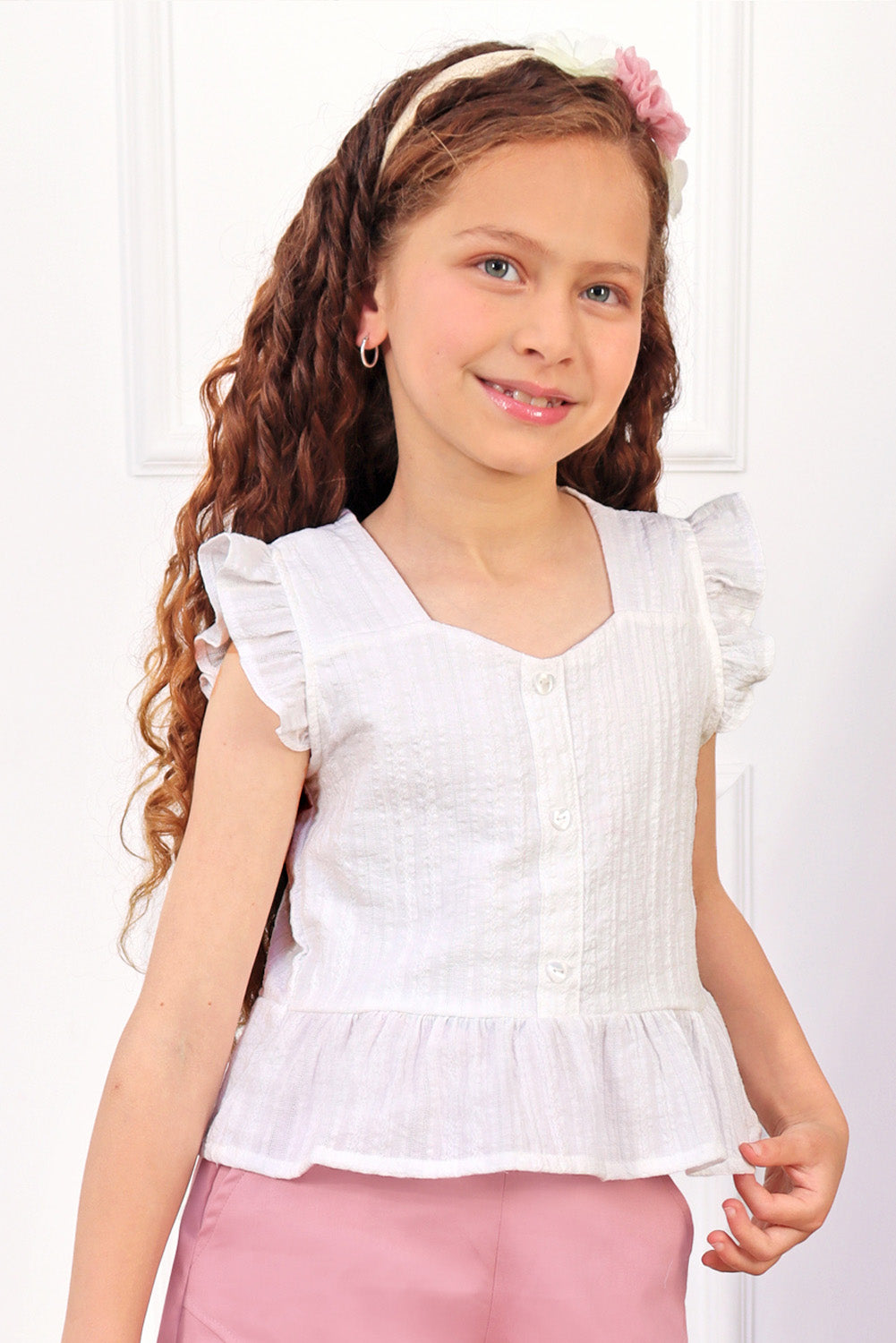 Blusa con Escote Corazón y Faldón