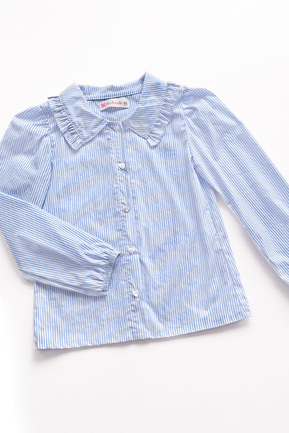 Blusa Listada Cuello Camisero