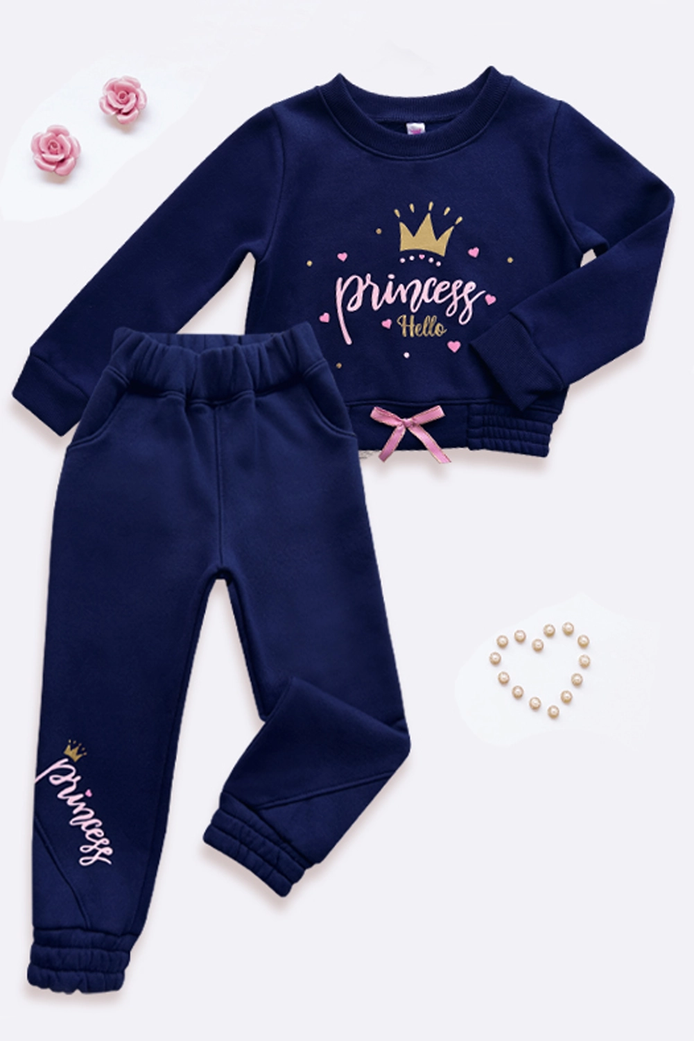 Conjunto buzo en franela con estamapdo princess