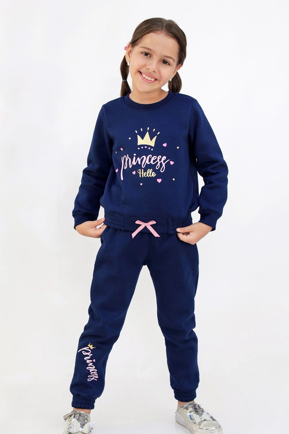 Conjunto buzo en franela con estamapdo princess