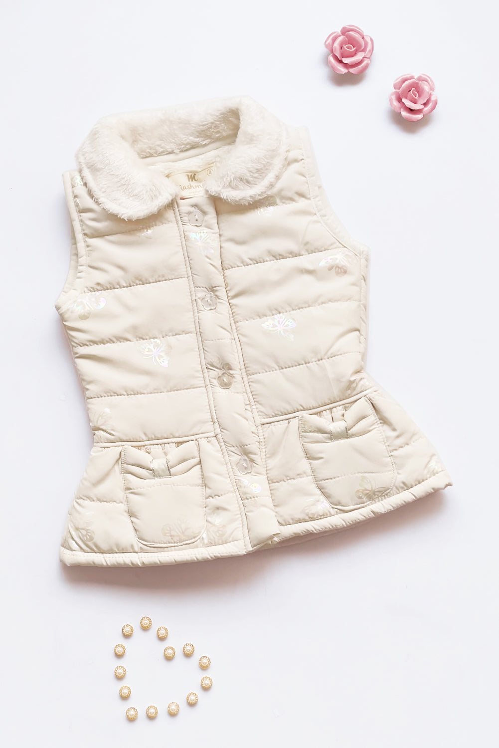 Chaleco Impermeable estampado con interior peluche