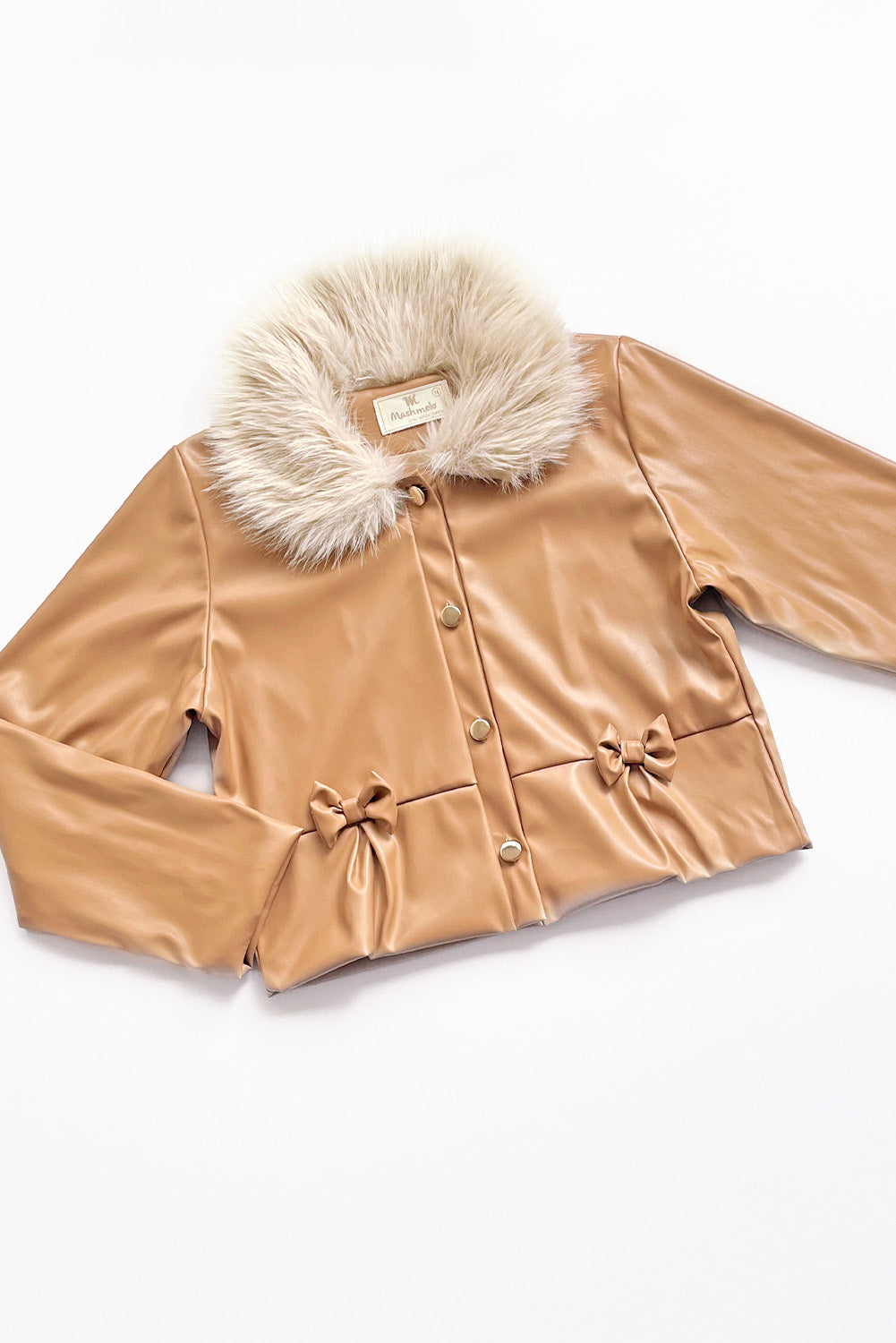 Chaqueta de Cuerina Cuello de Peluche