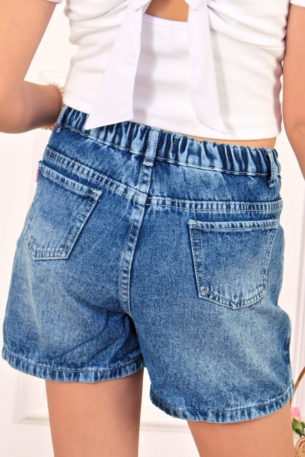 Falda Short con Parche de Estrellas