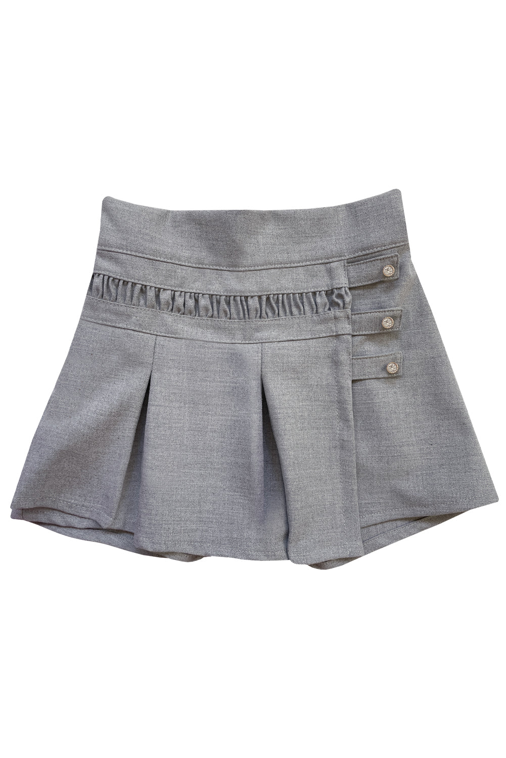 Falda short con detalle corrugado en pretina