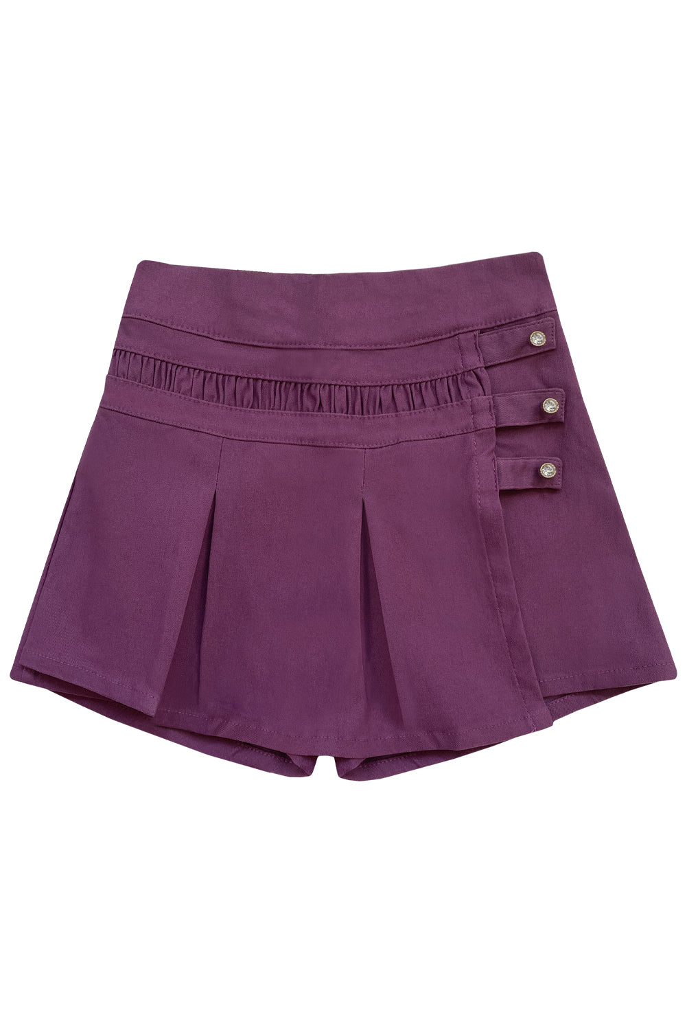 Falda short con detalle corrugado en pretina