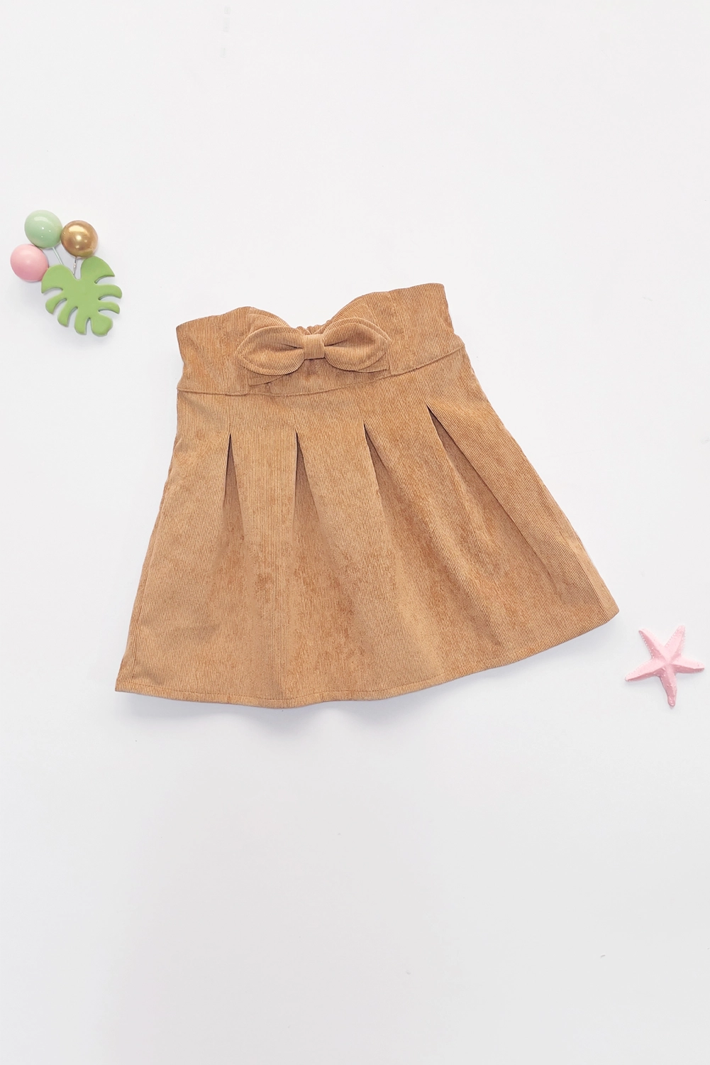 Falda de Corduroy con Lazo para Niña