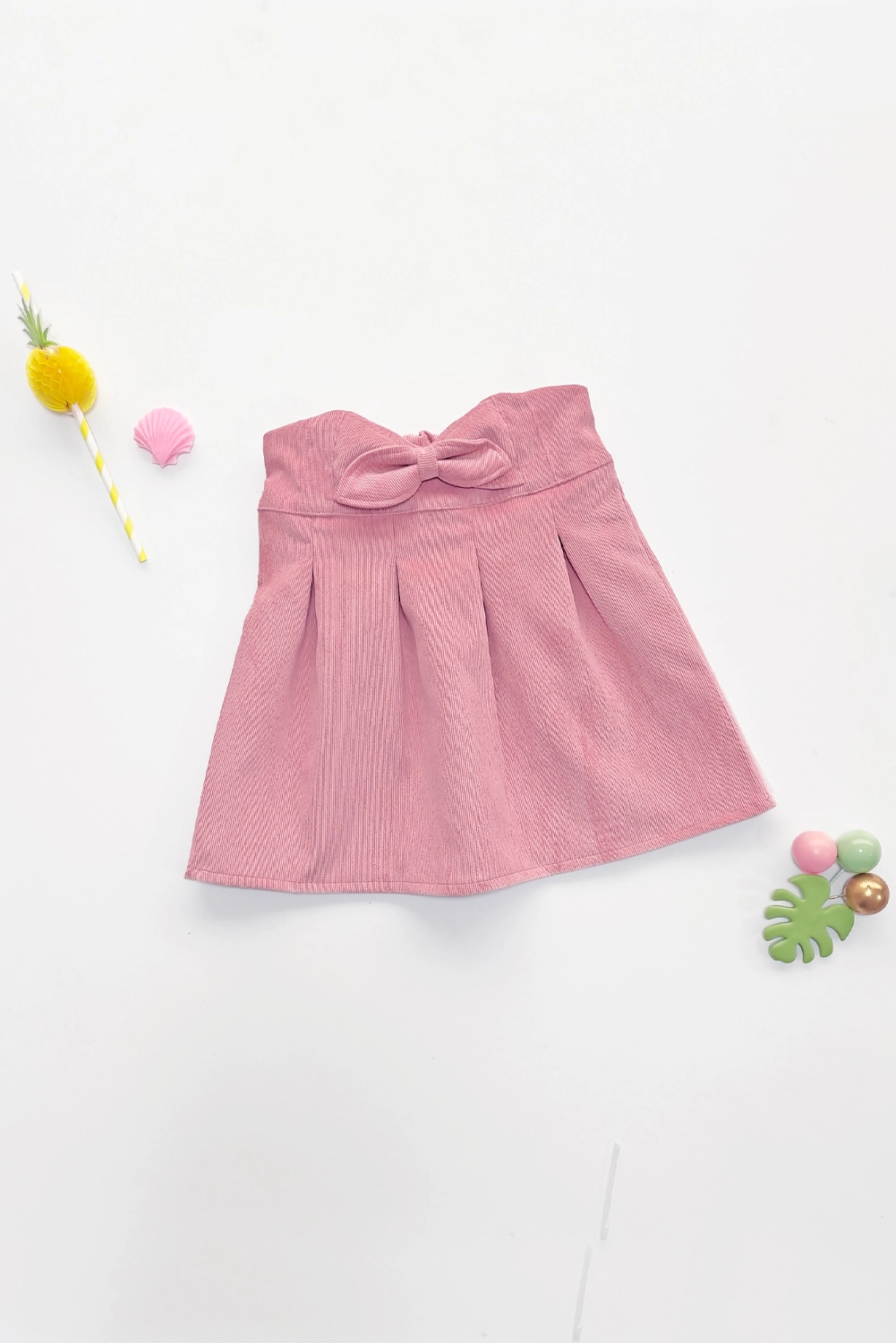 Falda de Corduroy con Lazo para Niña