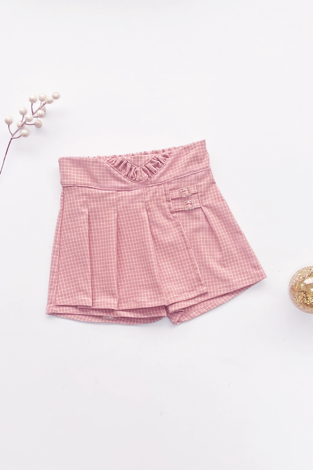 Falda Short a Cuadros para Niña