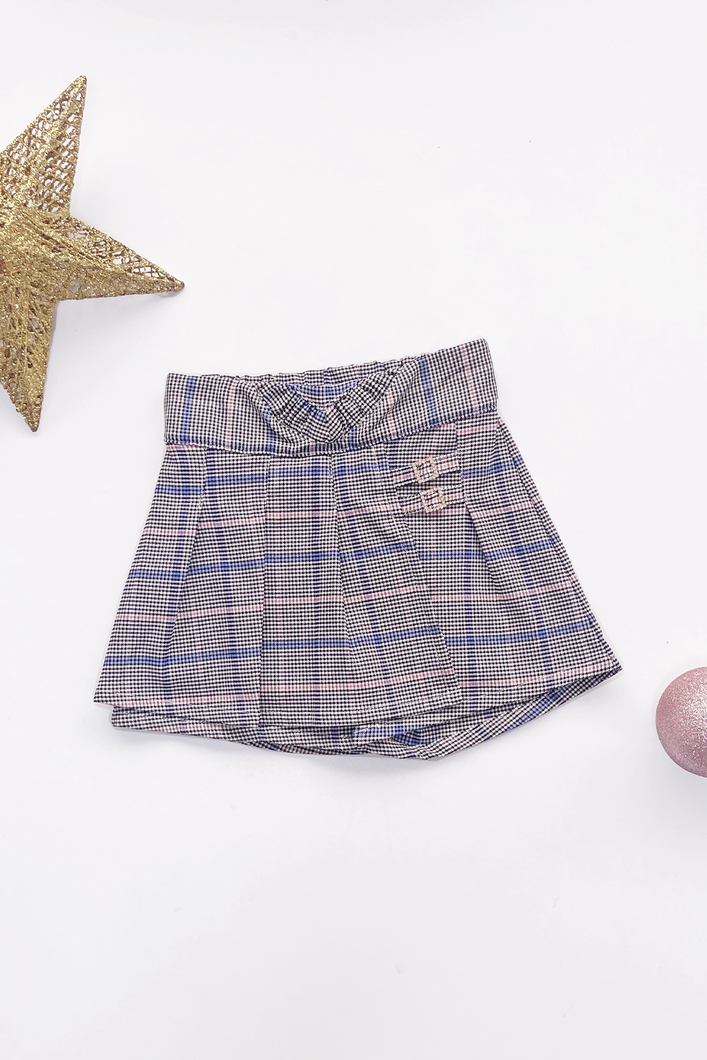 Falda Short a Cuadros para Niña
