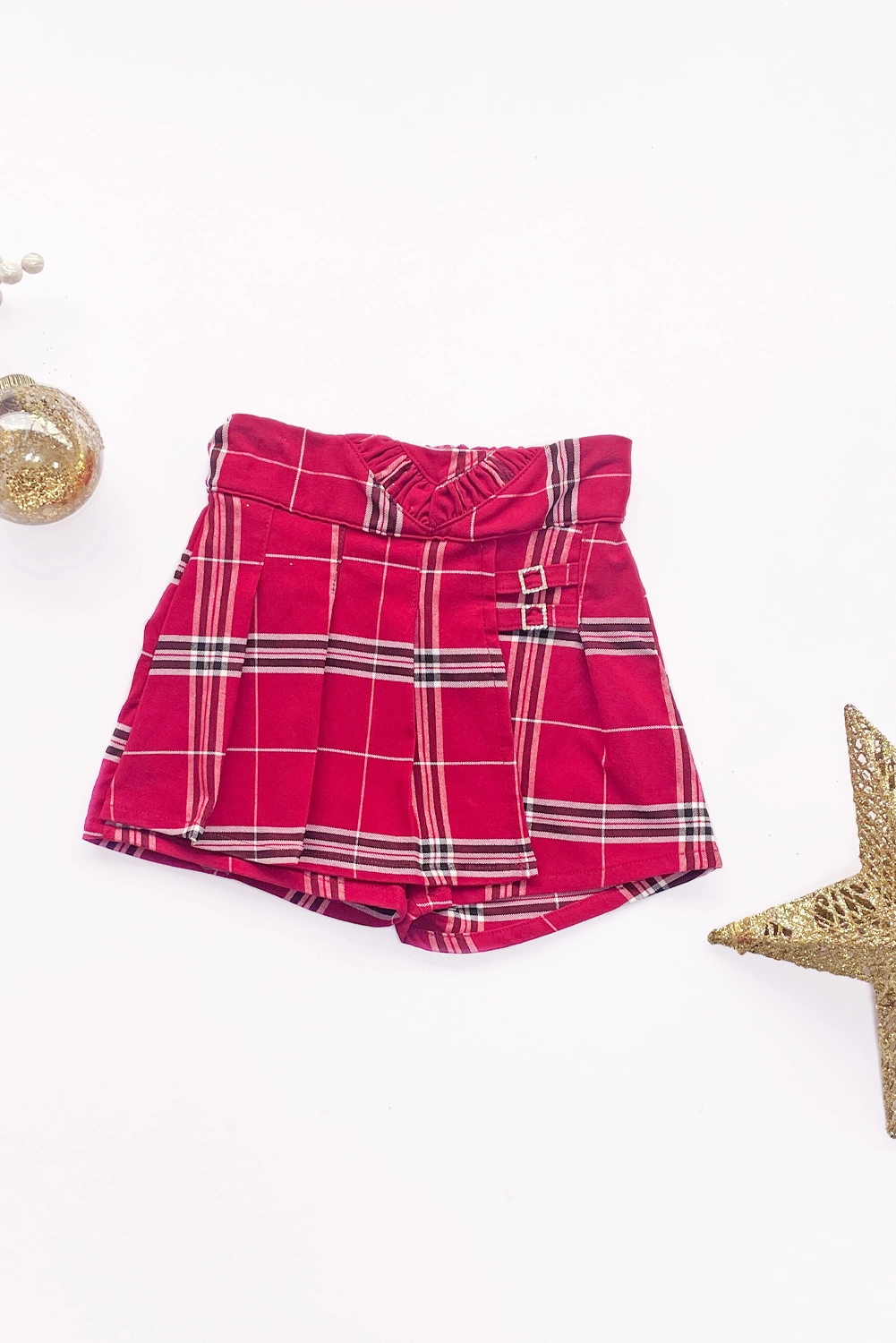 Falda Short a Cuadros para Niña