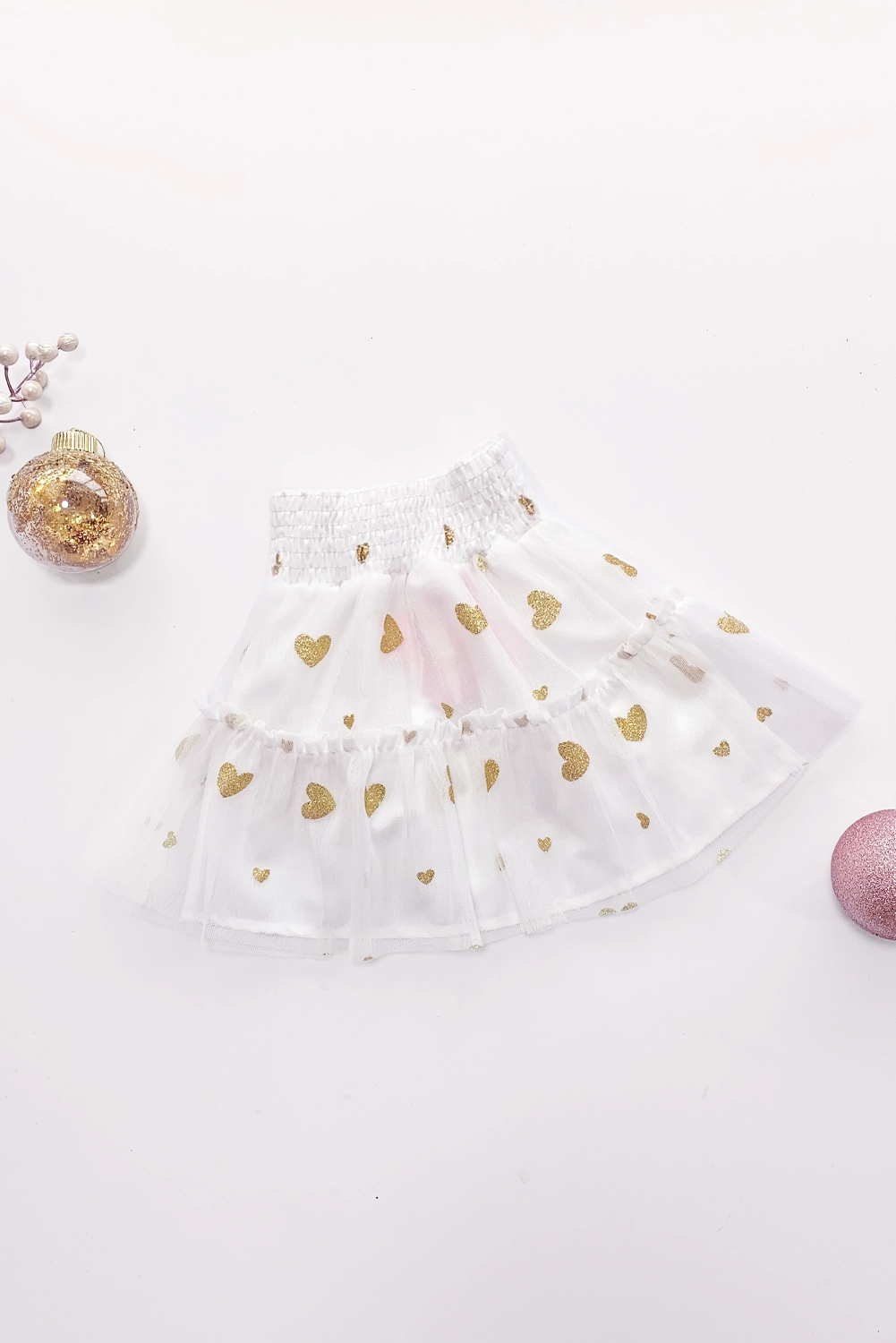 Falda en Tull de Corazones para Niñas