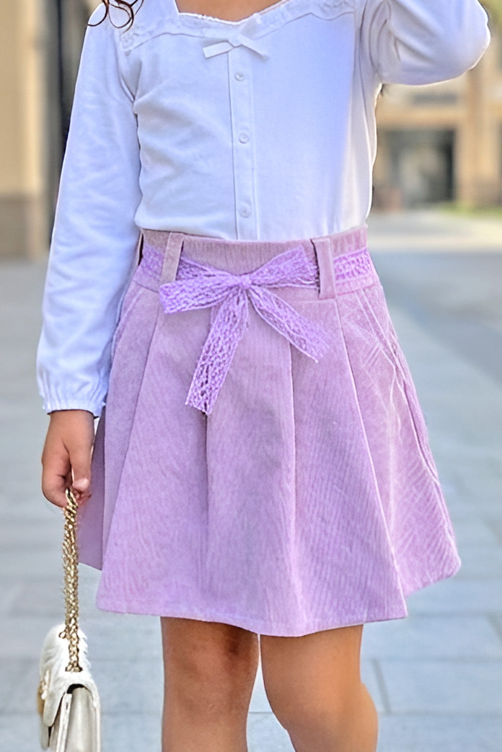 Falda Short con Detalle de Greca