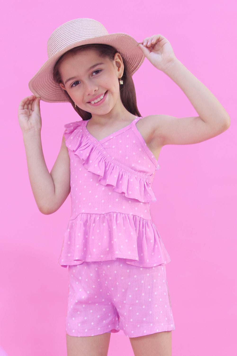 Blusa con volante en hombro