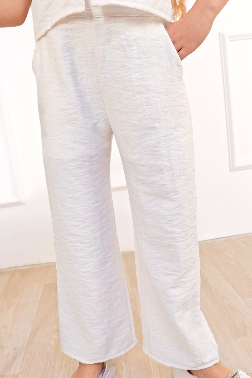 Conjunto de 3 piezas Bividi, Chaleco y Pantalon Acampanado de Lino