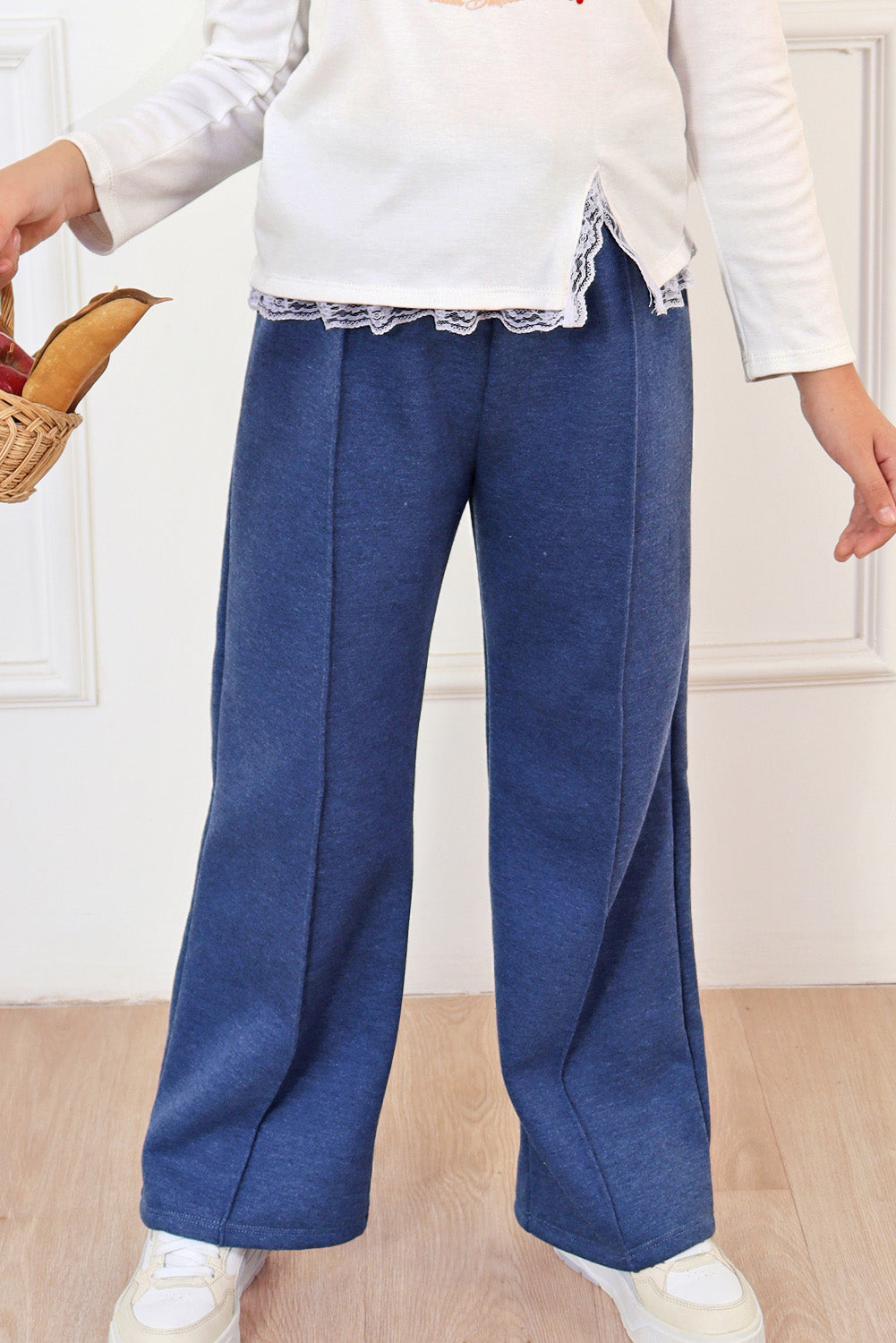 Pantalón buzo con pretina alta