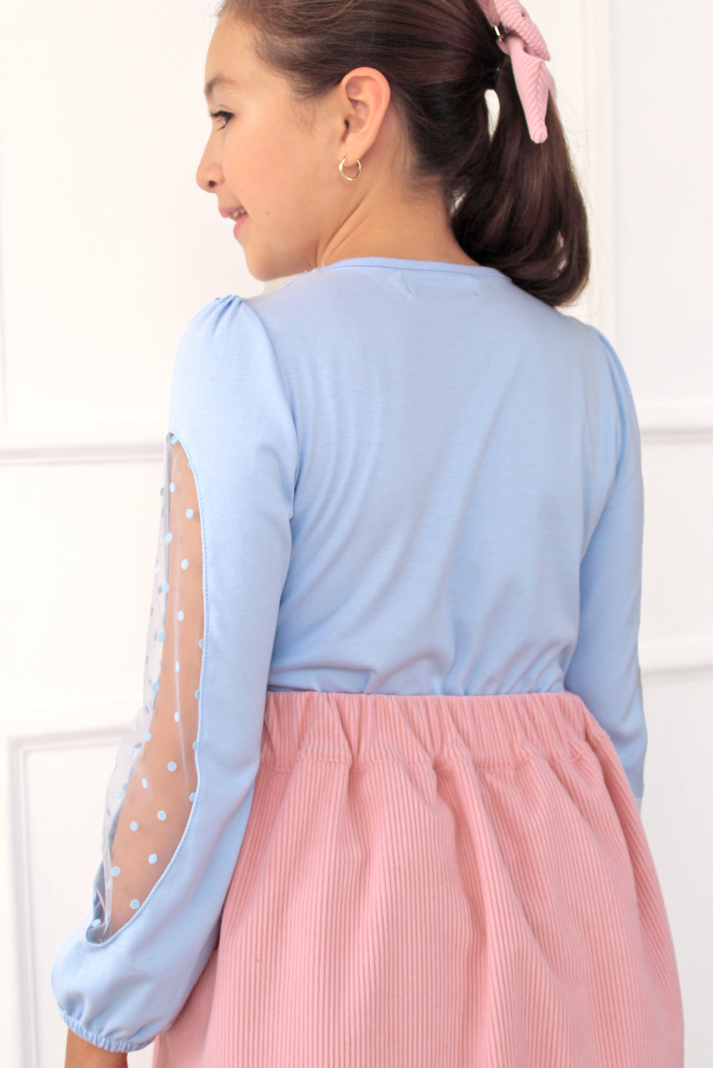 Polo para Niña de Algodón con Volantes y Pechera