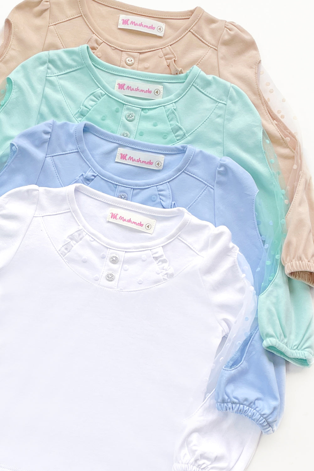 Polo para Niña de Algodón con Volantes y Pechera