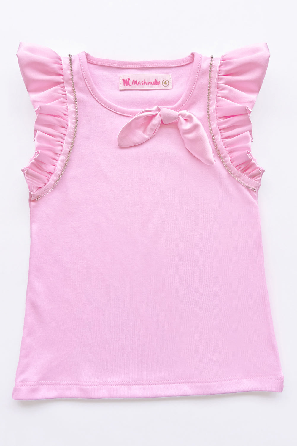 Polo con alitas de seda y strass