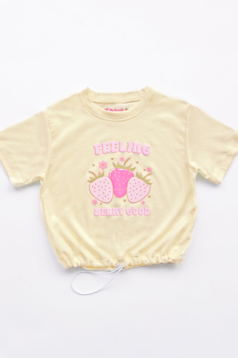 Polo oversize con estampado de fresas