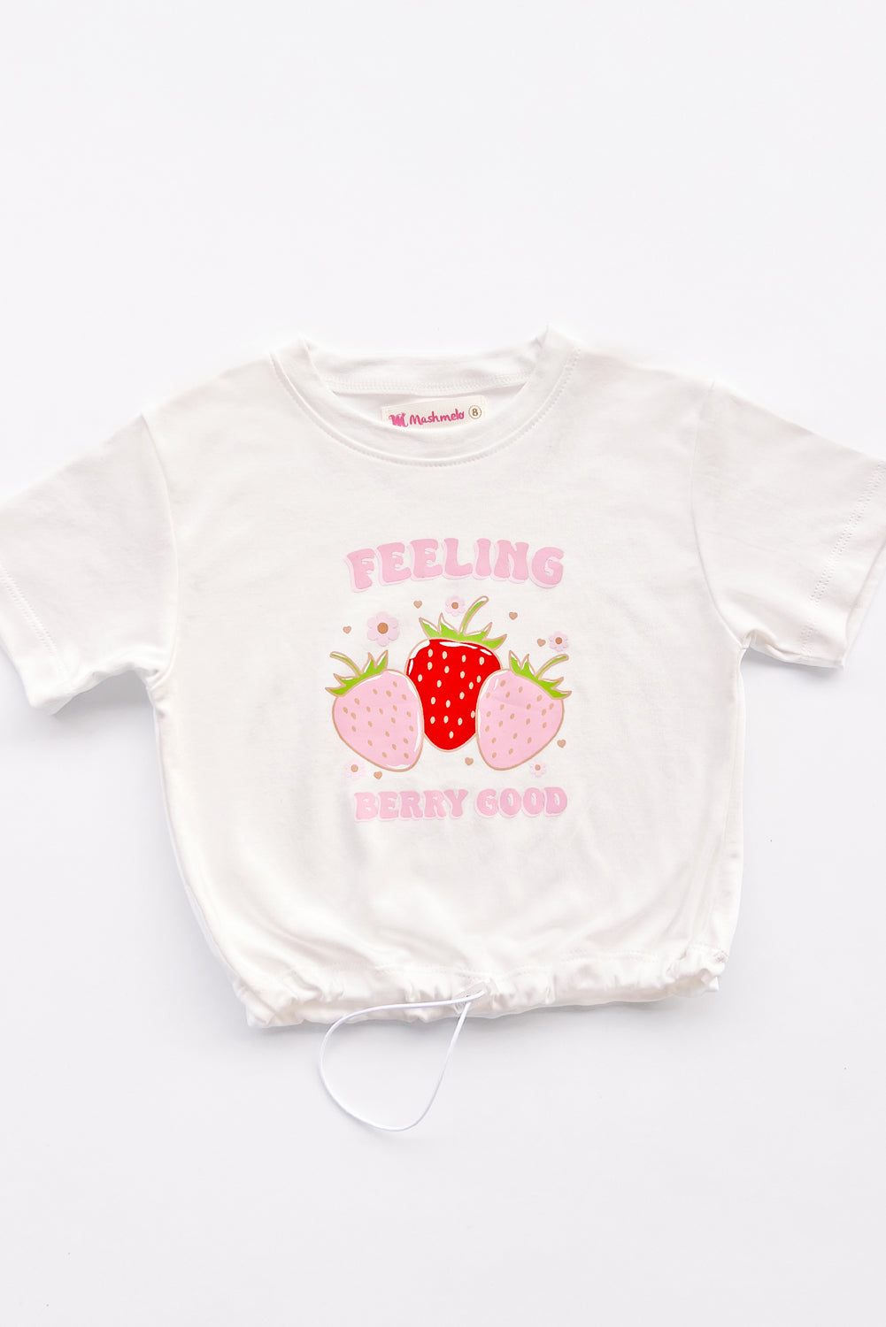 Polo oversize con estampado de fresas