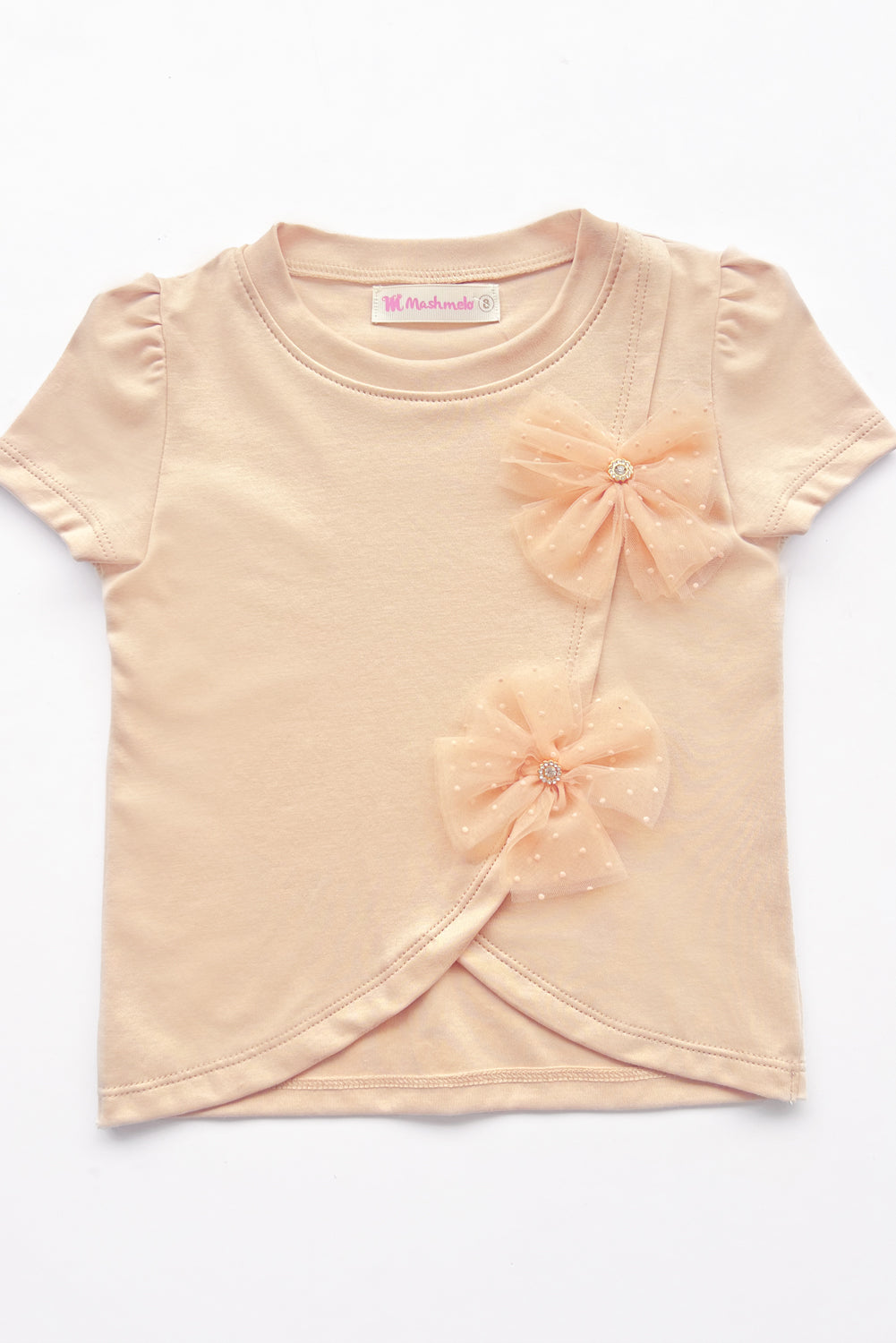 Polo de Algodón con Lazo de Tull y Strass