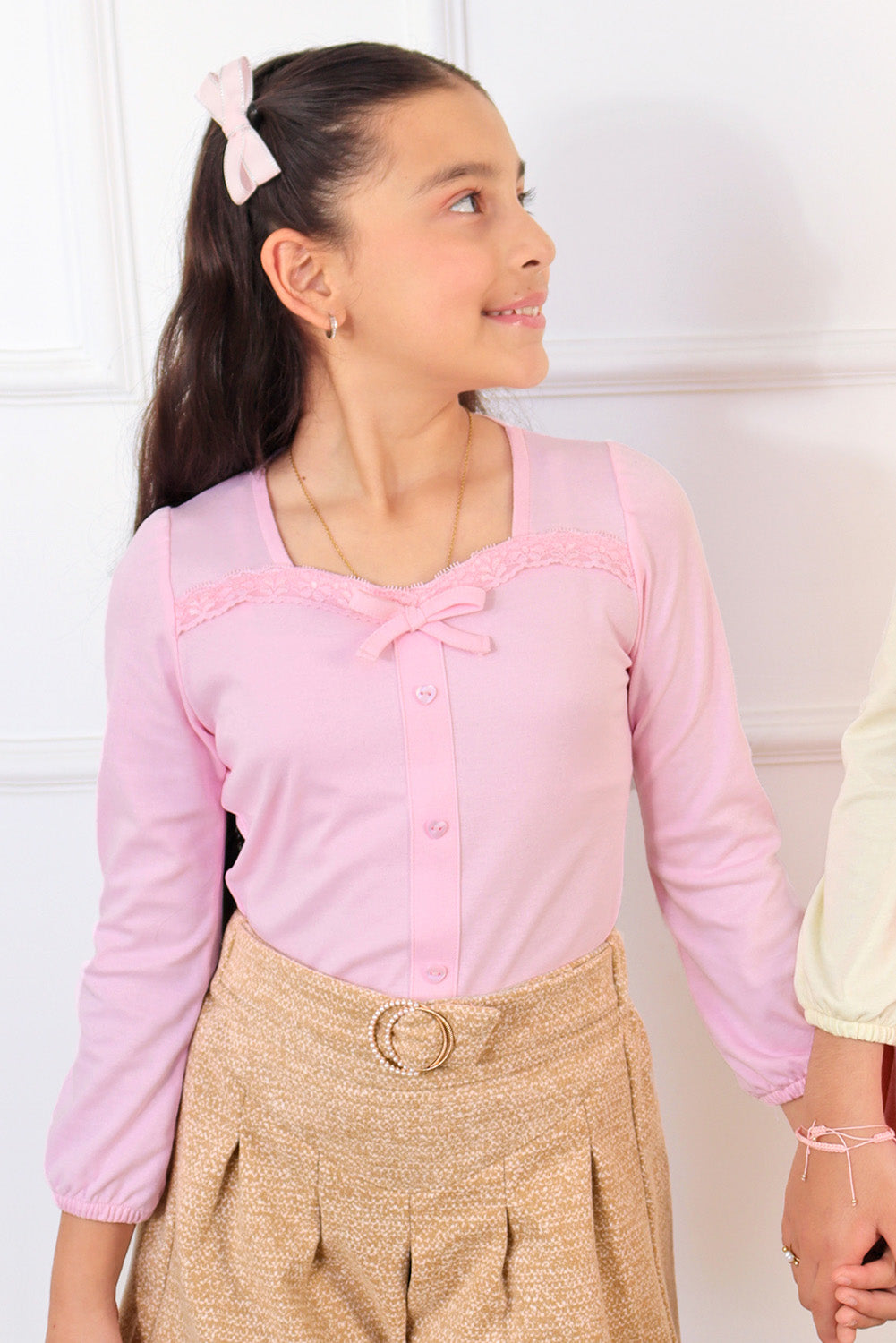Polo Escote Corazón con Detalle de Blonda