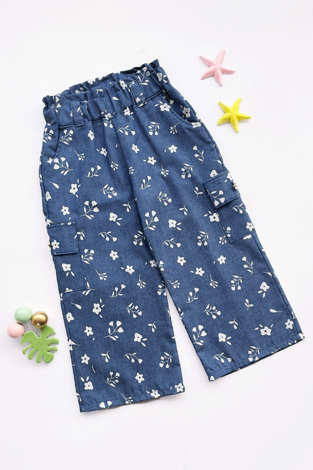 Pantalon Chambray Cargo para Niña