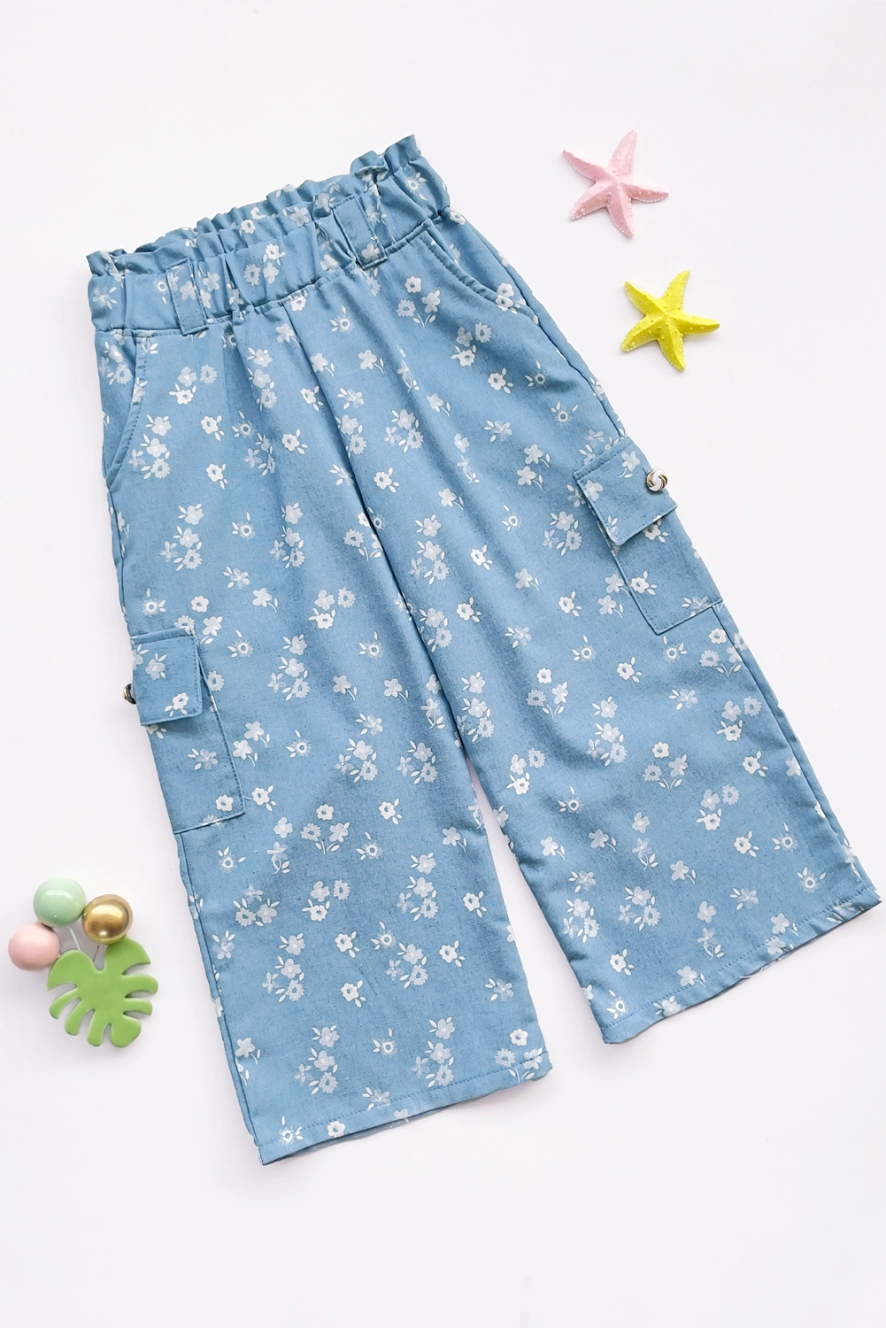 Pantalon Chambray Cargo para Niña