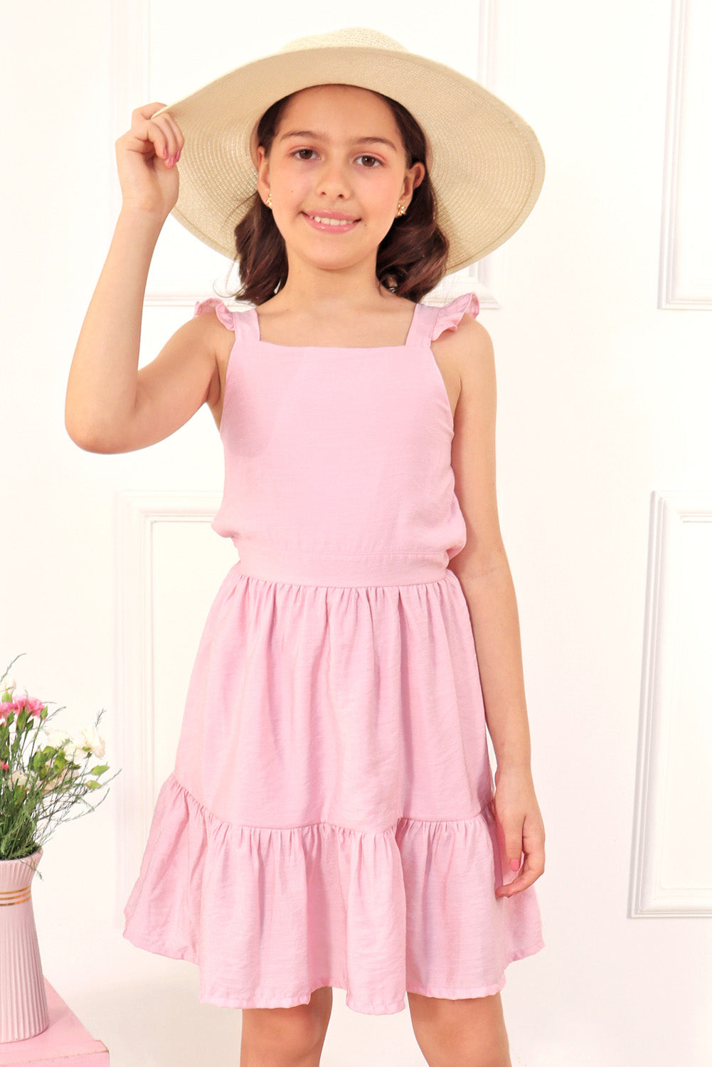 Vestido con fajin y divertido faldon en 2 tiempos