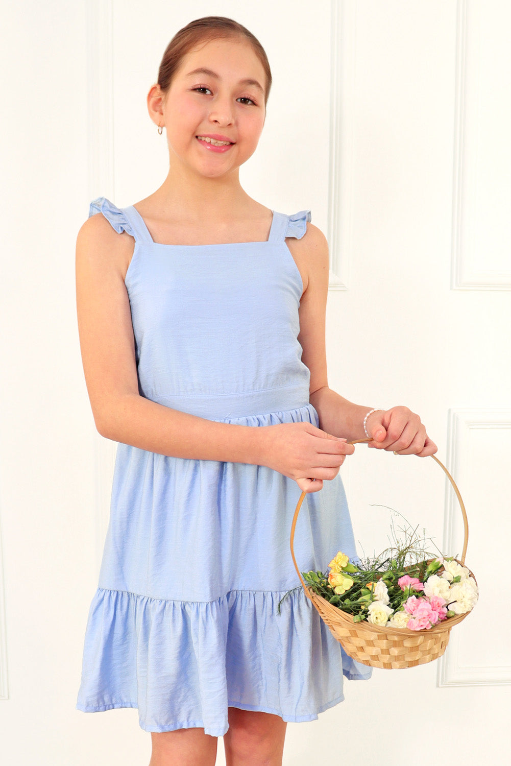 Vestido con fajin y divertido faldon en 2 tiempos