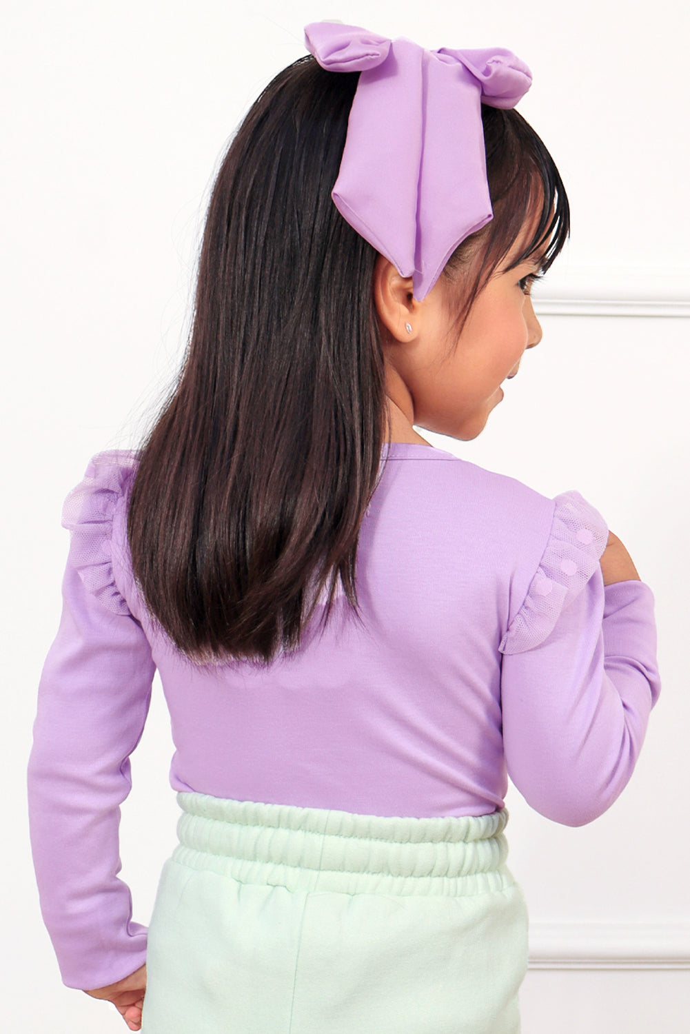 BODY DE MANGAS LARGAS CON ELEGANTE CANESÚ CON TULL DE BOLITAS Y PEDRERIA- BDNA0137