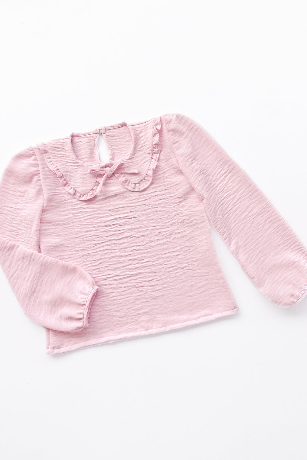 Blusa con Cuello Peter Pan y Manga Abullonada