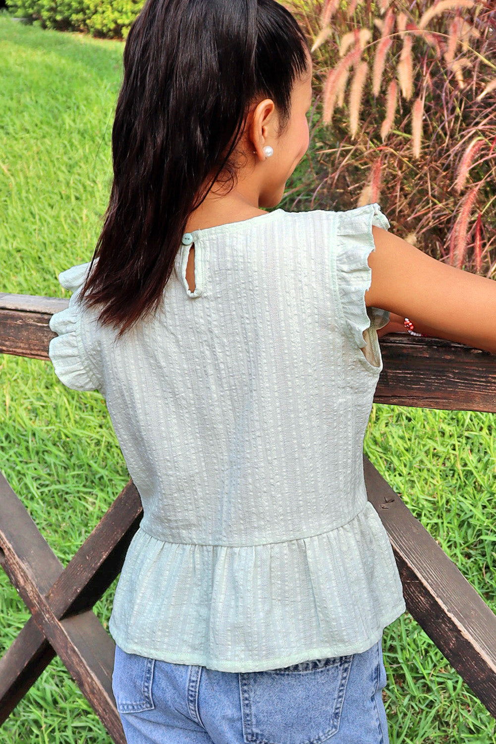 Blusa  con Escote Corazón y Faldón