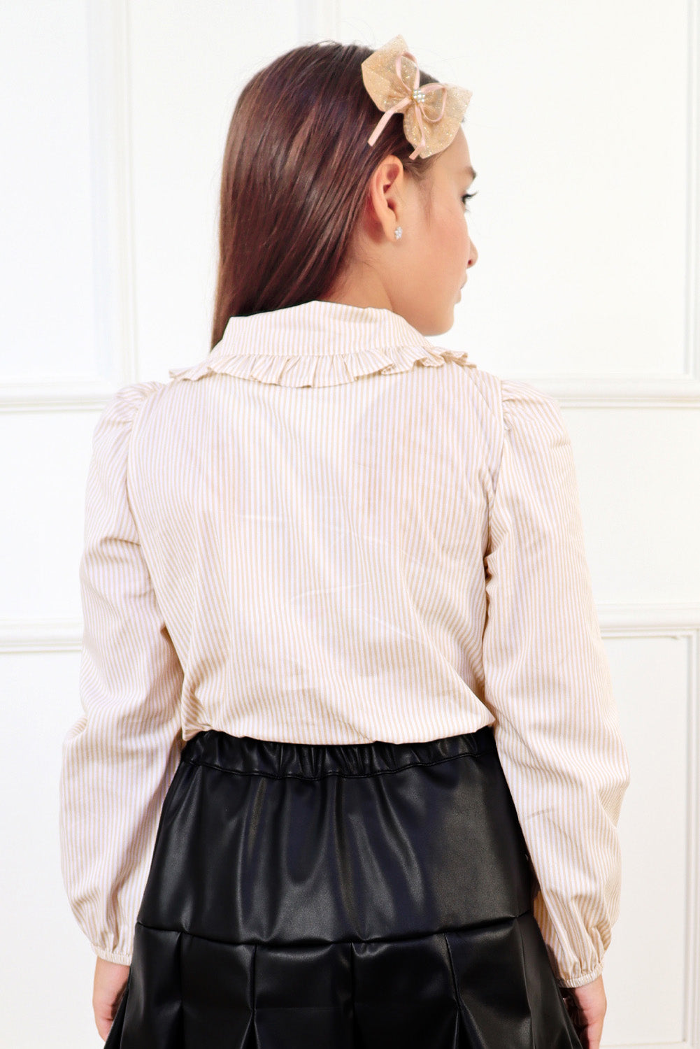 Blusa Listada Cuello Camisero