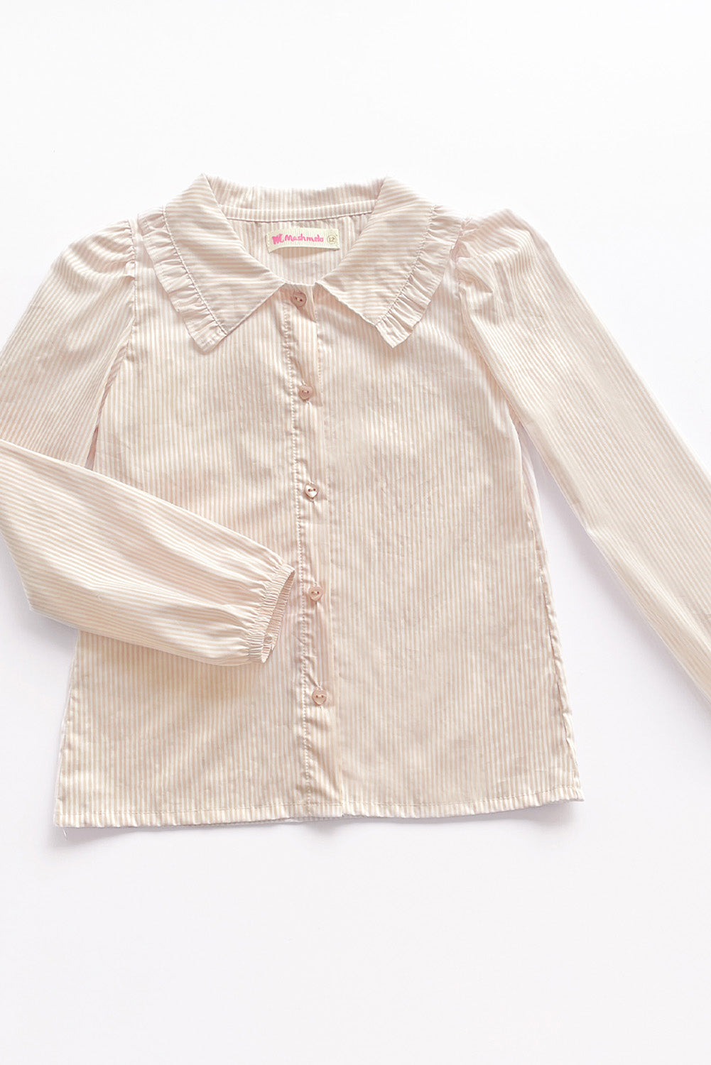 Blusa Listada Cuello Camisero