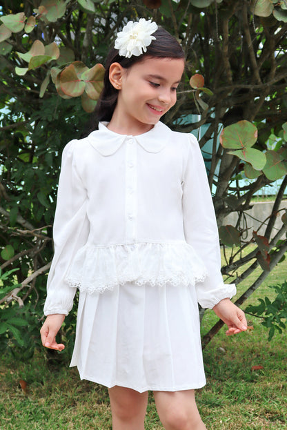 Blusa Manga Larga con Encaje