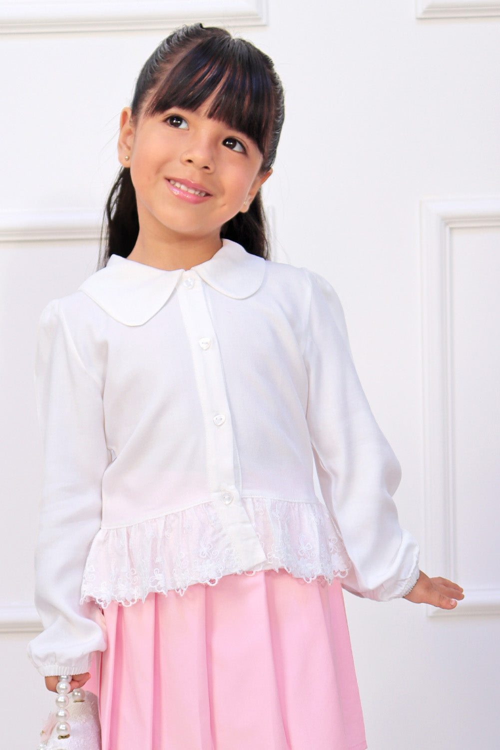 Blusa Manga Larga con Encaje