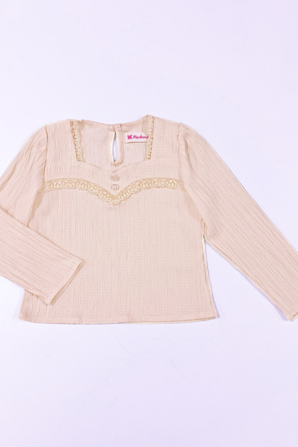 Blusa Labrada con Encaje