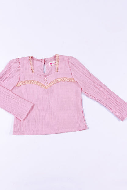 Blusa Labrada con Encaje