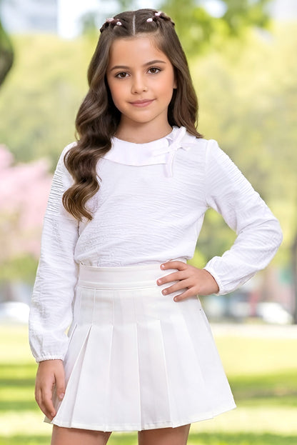 Blusa Clásica de Textura Ligera