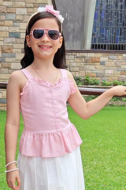 Blusa con Tirantes y Escote Corazón