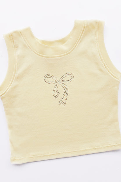 Bividi de algodon pima con Lazo de pedreria