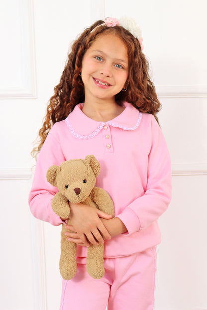 Set de 2 piezas con estilo cuello peter pan y greca