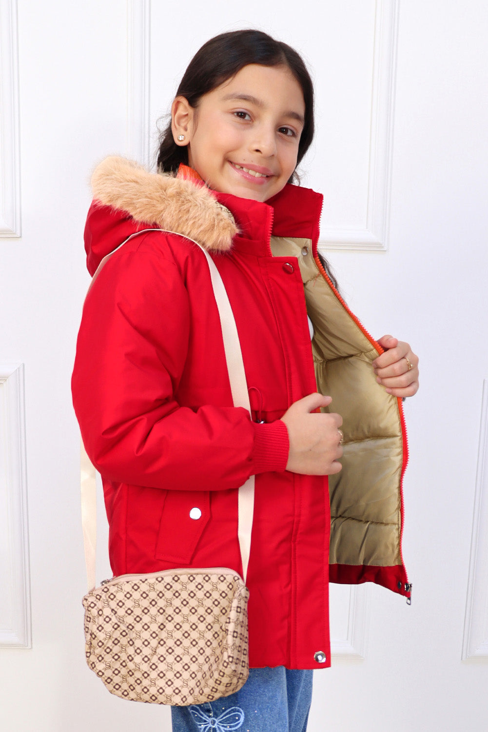 Chaqueta Impermeable con Cartera