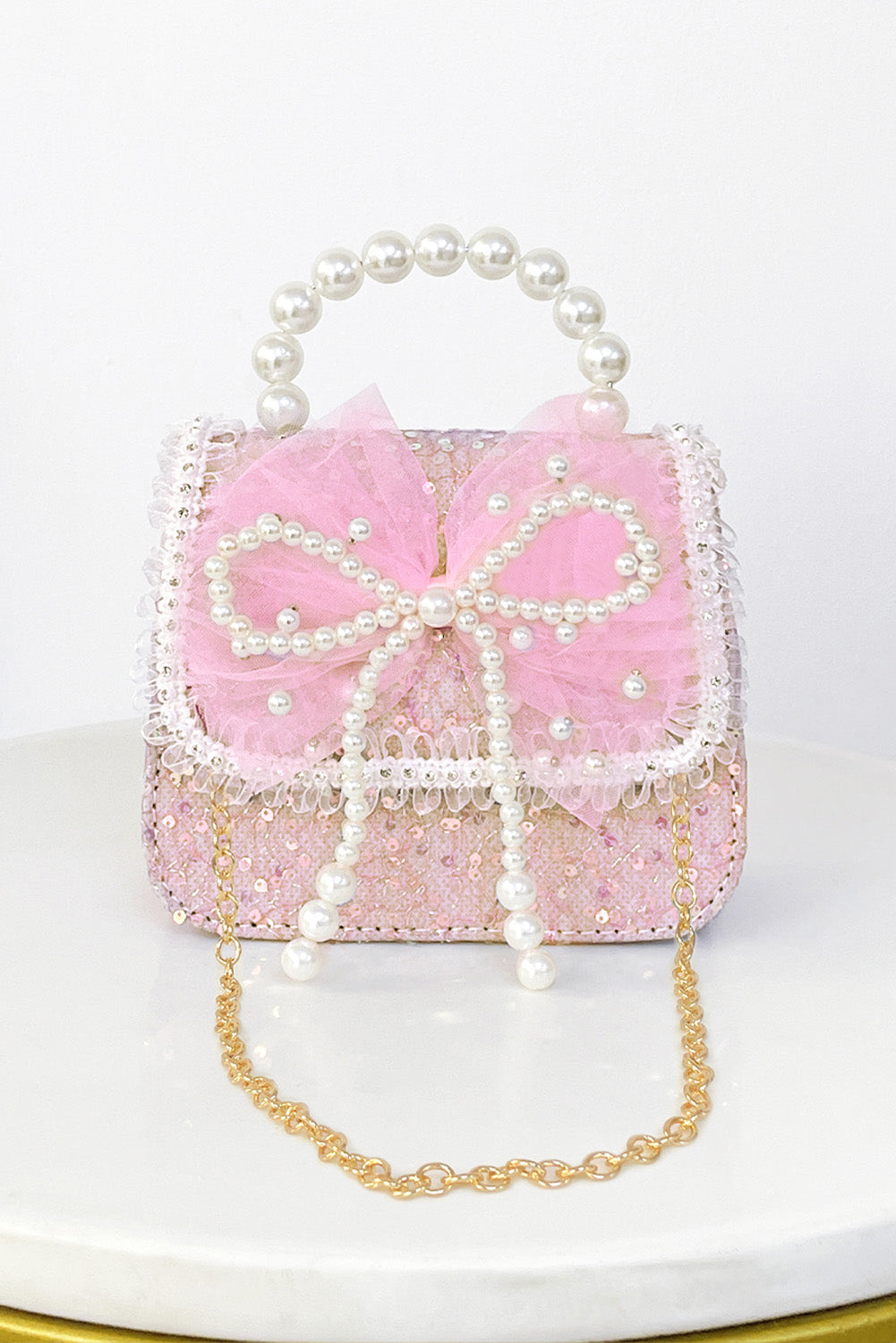Cartera con Lentejuelas y Perlas