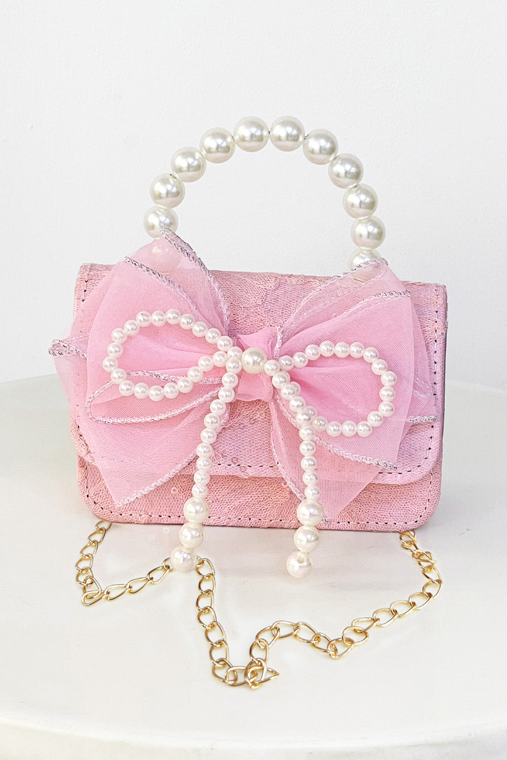 Cartera con Lazo de Tull y Encaje